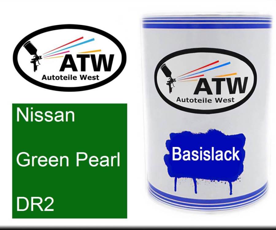 Nissan, Green Pearl, DR2: 500ml Lackdose, von ATW Autoteile West.